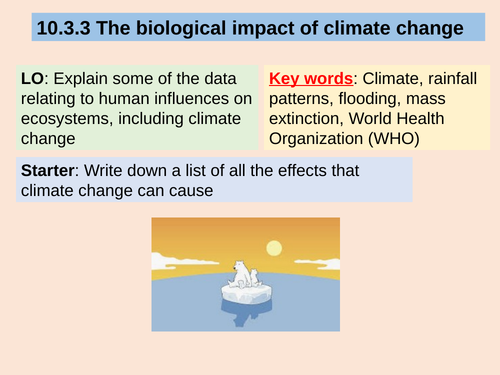 Biological Impact Of Climate Change Examples