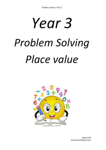 10 more 10 less problem solving year 3