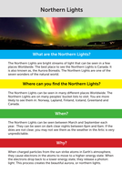 description of northern lights creative writing