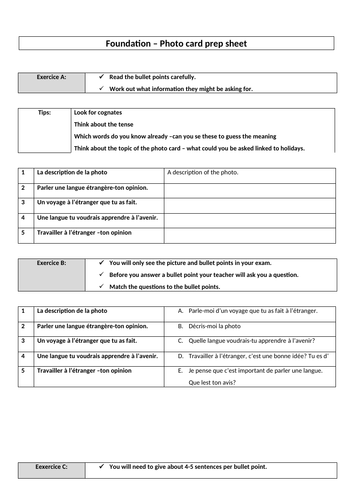 The importance of Languages -GCSE photo card lesson | Teaching Resources