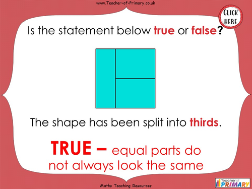 Thirds - Year 2 | Teaching Resources