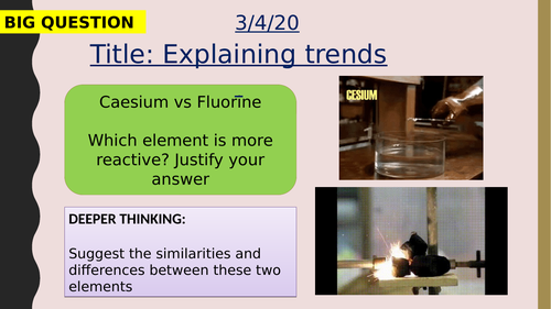 AQA new specification-Explaining trends-C2.5