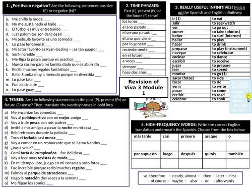 Viva 3 Module 1 Revision Worksheet