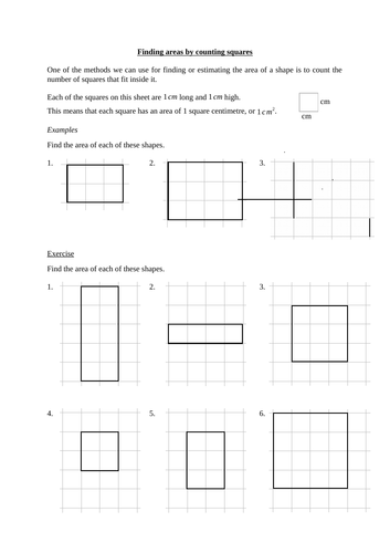 Finding areas by counting squares | Teaching Resources