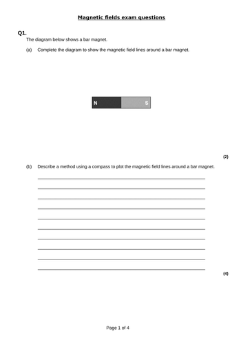 Aqa Gcse 9 1 Magnetic Fields Teaching Resources