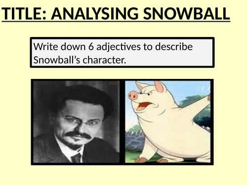 Leadership in Animal Farm Snowball versus Napoleon | Teaching Resources