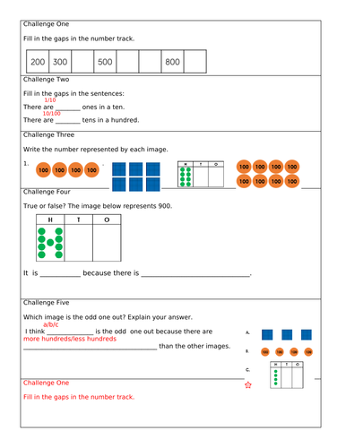 Year 3 whole Place Value WRM resources. | Teaching Resources