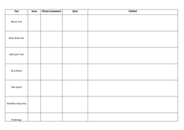 Components of Fitness worksheet | Teaching Resources