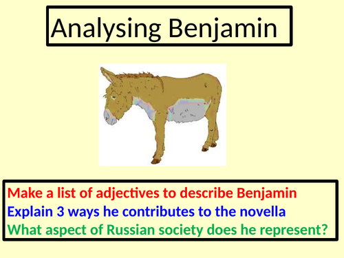 Benjamin Animal Farm Analysis Teaching Resources