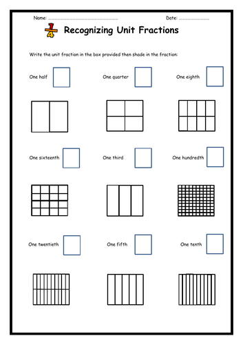 Unit Fractions (2-page booklet)