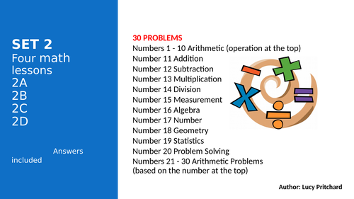 DISTANCE LEARNING 4x engaging math lessons (Set 2) | Teaching Resources