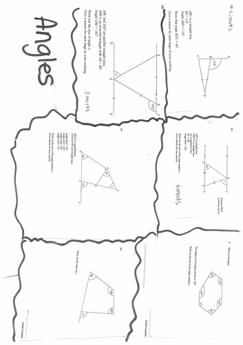 Angles - GCSE Revision Questions | Teaching Resources