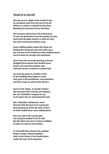 War Poetry KS3 Teaching Resources