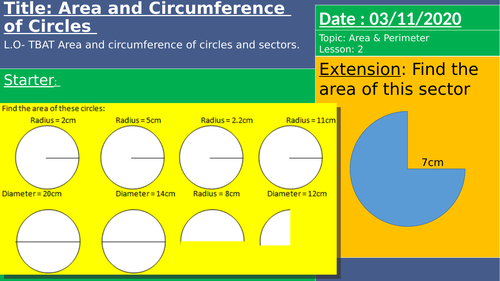 GCSE Higher Maths Arc Length & Area of Sector