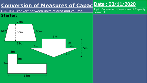 Conversion of area and volumes GCSE Revision