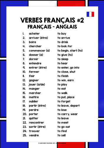 french is verbs