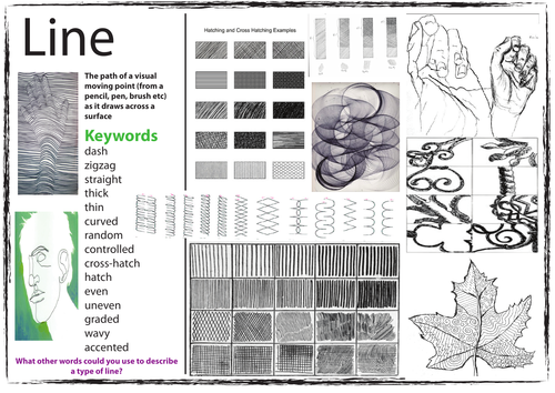 Art & Design Formal Elements Work pack LINE COLOUR TONE TEXTURE FORM ...