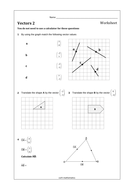 Vectors for GCSE maths - worksheets & solutions | Teaching Resources