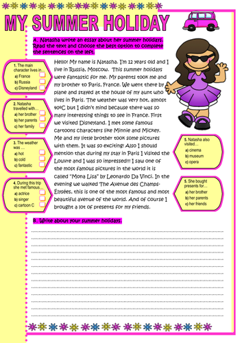 English - Year 1 - Lesson 1 (Summer Holiday Writing) | Teaching Resources