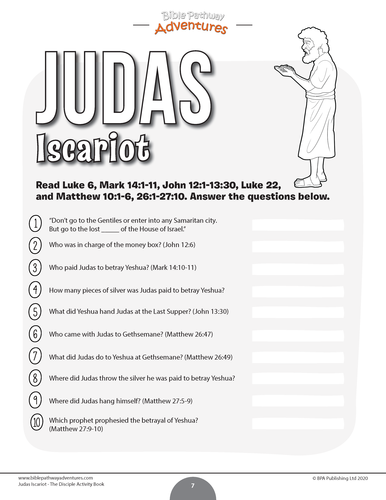 Judas: The Disciple Activity Book 