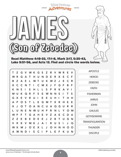 James (son of Zebedee): The Disciple Activity Book | Teaching Resources