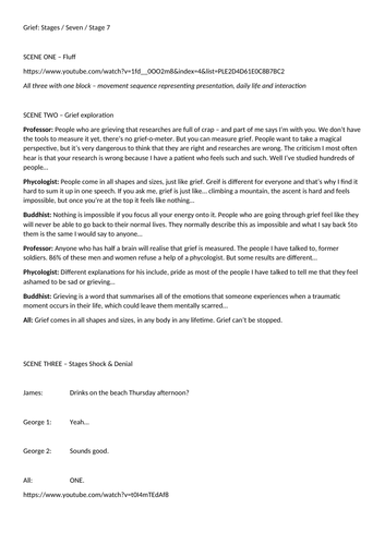 GCSE Devising Theatre Scene Scripts - Full Mark Examples! Use when ...