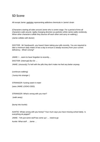 GCSE Devising Theatre Scene Scripts - Full Mark Examples! Use when ...