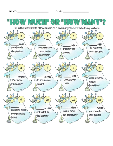 HOW MUCH AND HOW MANY | Teaching Resources
