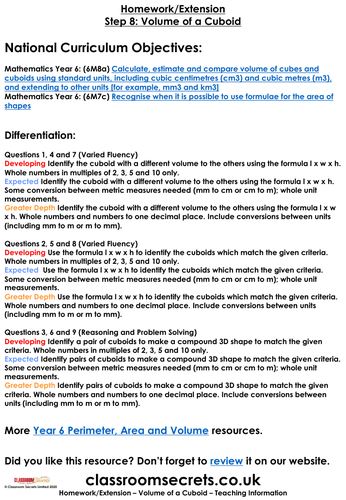 Volume mastery year 6 image