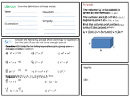 Laws of indices worksheet corbett maths picture