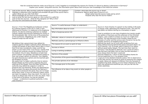 Luther & German Reformation A level Utility Q support exam revision