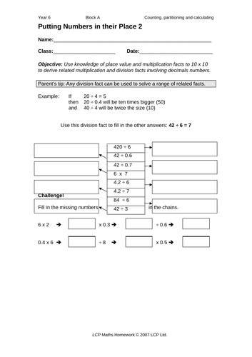 Year 6 Maths Homework Pack (46 sheets) including answers | Teaching ...