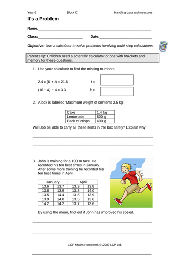 year 6 maths homework booklet pdf