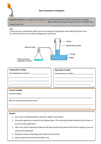 AQA Chemistry Required Practicals Worksheets | Teaching Resources
