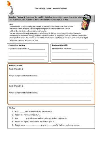 AQA Chemistry Required Practicals Worksheets | Teaching Resources