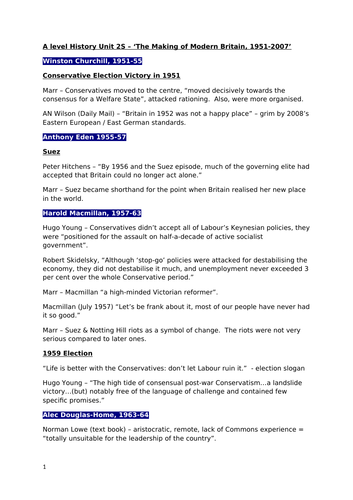 AQA A Level History Revision - Unit 2S - The Making of Modern Britain ...