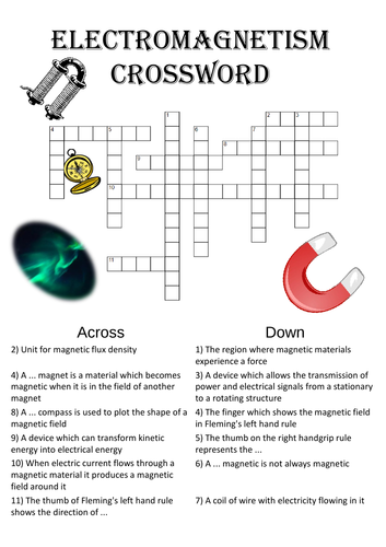 Physics: Electromagnetism crossword