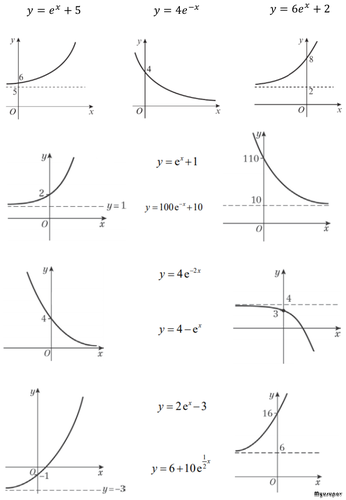Transforation Of Exponential Graphs Y Ex Matching Cards With Answers Teaching Resources