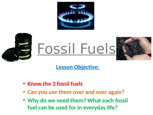 Fossil Fuels - Intro & Worksheet | Teaching Resources