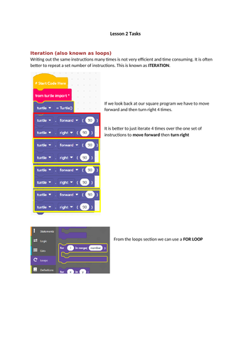 Python Turtle through EduBlocks | Teaching Resources