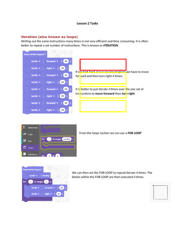 Python Turtle through EduBlocks | Teaching Resources