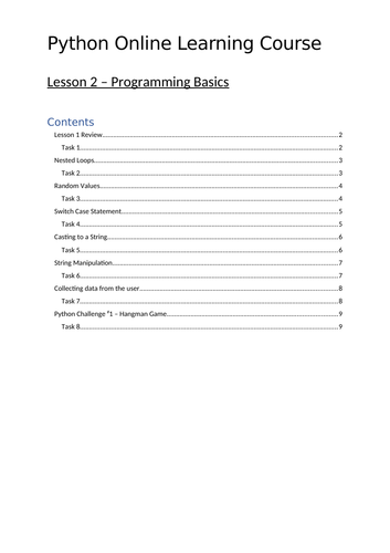 Python Programming Home Learning Course (2) | Teaching Resources
