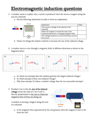 Electromagnetic Induction Worksheet | Teaching Resources