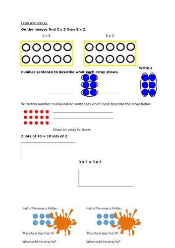 Year 2 Multiplication and Division Pack | Teaching Resources
