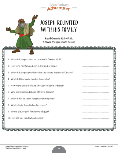 The Life of Joseph Activity Book | Teaching Resources