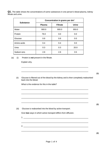 B5 Homeostasis and Response - AQA GCSE Biology (9-1) | Teaching Resources