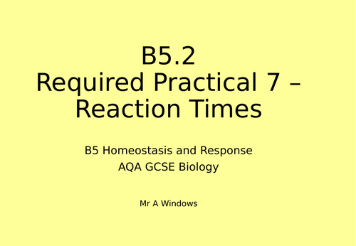 B5 Homeostasis and Response - AQA GCSE Biology (9-1)