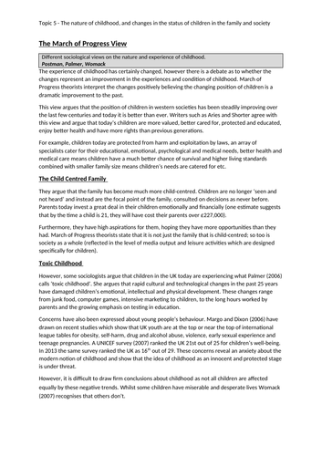 AQA A-Level Sociology Families and Households Notes | Teaching Resources