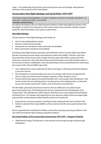 AQA A-Level Sociology Families and Households Notes | Teaching Resources