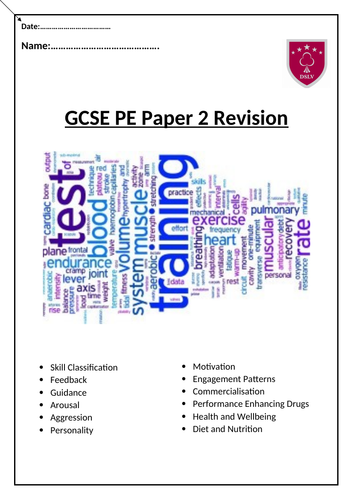 GCSE PE Paper 2 Home Learning Revision Booklet